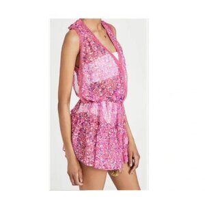 Ramy Brook Donica Mini Dress - Cerise Pink Combo XS